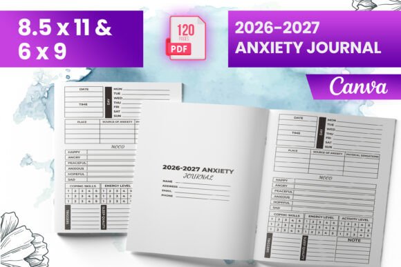 2026-2027 Anxiety Journal KDP