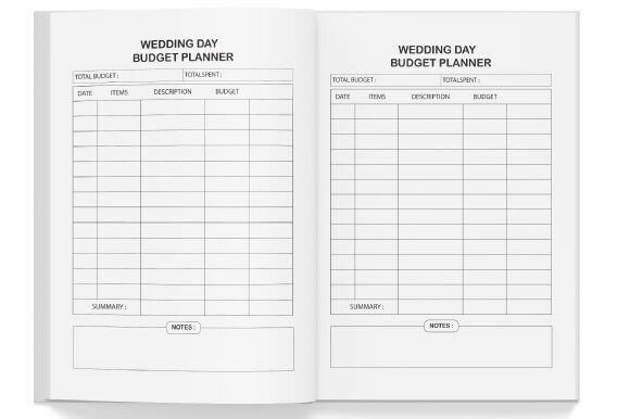 2026 - 2027 Wedding Day Budget Planner