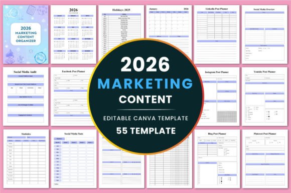 2026 Marketing Content Organizer KDP