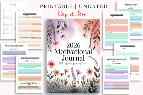 2026 Motivational Journal – Stay Inspired, Focused, and Driven All Year Long