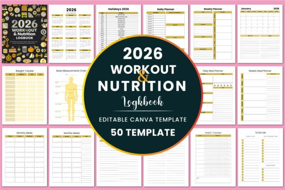 2026 Workout Nutrition Logbook KDP: Your All-in-One Fitness & Wellness Companion