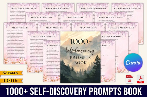 The 1000 Self-Discovery Prompts Book: Your Journey to Inner Clarity and Growth